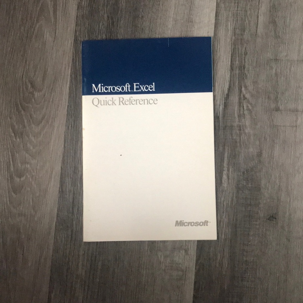 Microsoft Excel Quick Reference Guide - Navy Blue and White